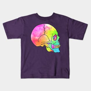 Colorful rainbow skull design Kids T-Shirt